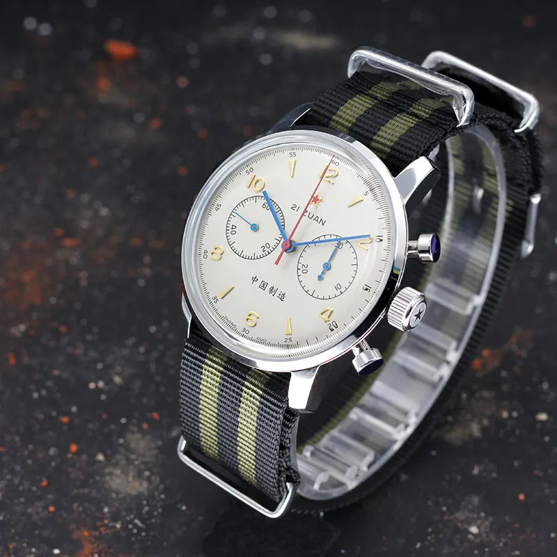 SEAKOSS 1963 Chronograph 42mm 40mm 38mm Sapphire Original Seagull ST1901 Movement With Gooseneck Pilot Men's Mechanical Watches