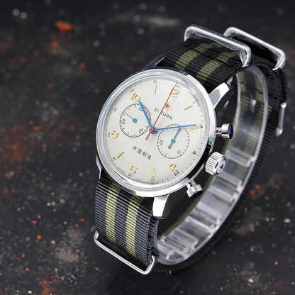 SEAKOSS 1963 Chronograph 42mm 40mm 38mm Sapphire Original Seagull ST1901 Movement With Gooseneck Pilot Men's Mechanical Watches