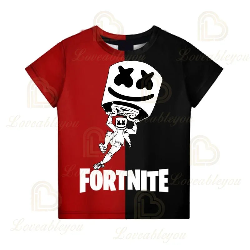 T-shirt Battle Royale Fortnite Victory per bambini, top per bambine e bambini, abbigliamento Harajuku, magliette 3D per bambini, 2025 NUOVO DESIGN