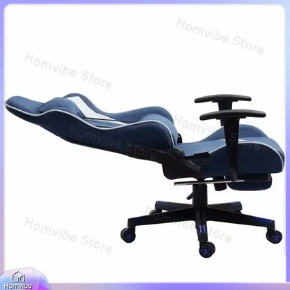 Chaise de jeu noire robuste, inclinable à 180 degrés, chaise de bureau ergonomique avec fonction de massage, accoudoirs 2D réglables, tissu