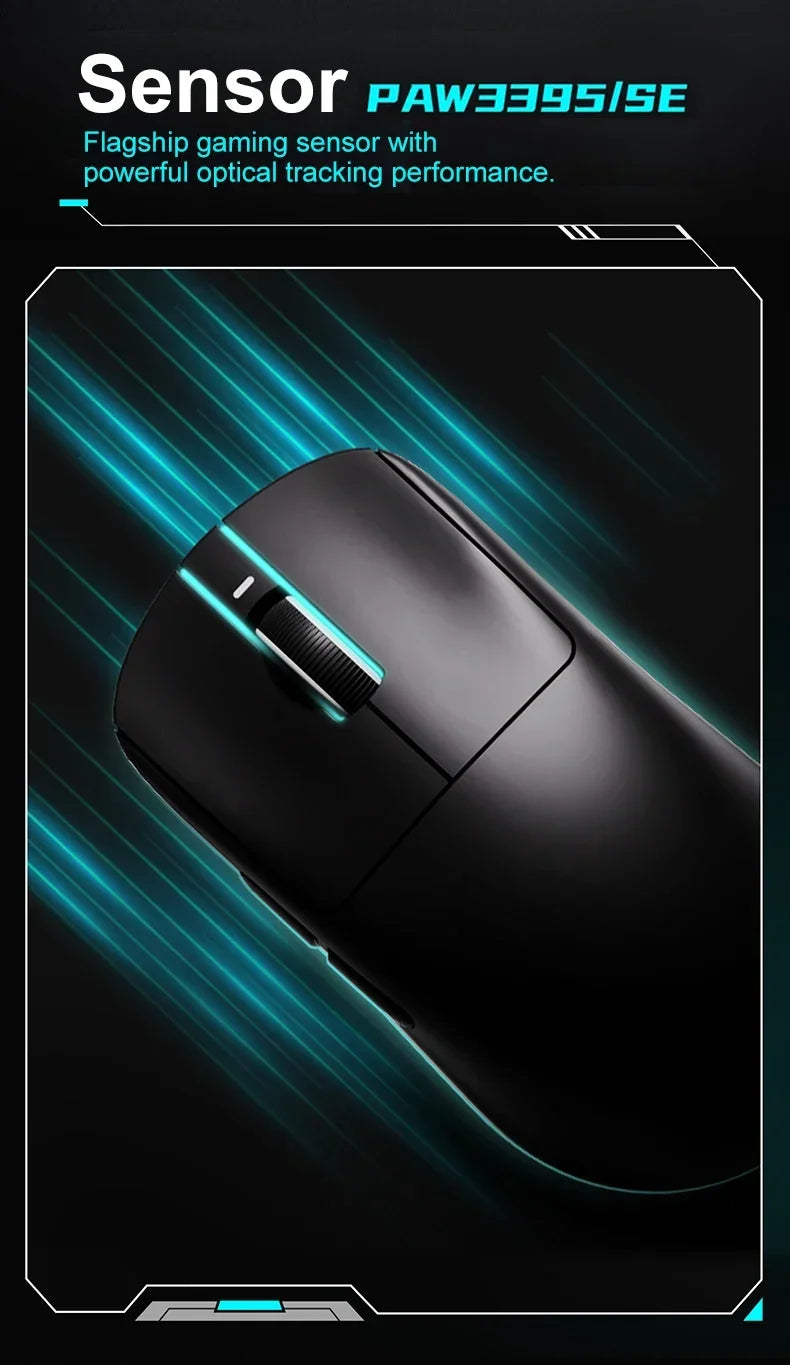 VXE Dragonfly R1 Pro MAX 2.4G WirelessGaming Mouse PAW3395 26000DPI 3-mode Connection with Low Latency Wired Gaming Mouse