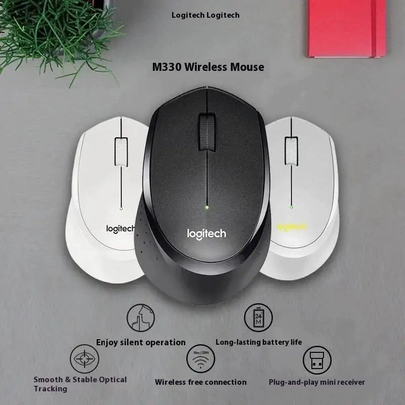 Logitech M330 Professionelle Büromaus, kompakt, leise, leicht zu transportieren, angenehm in der Handhabung und speziell entwickelt1