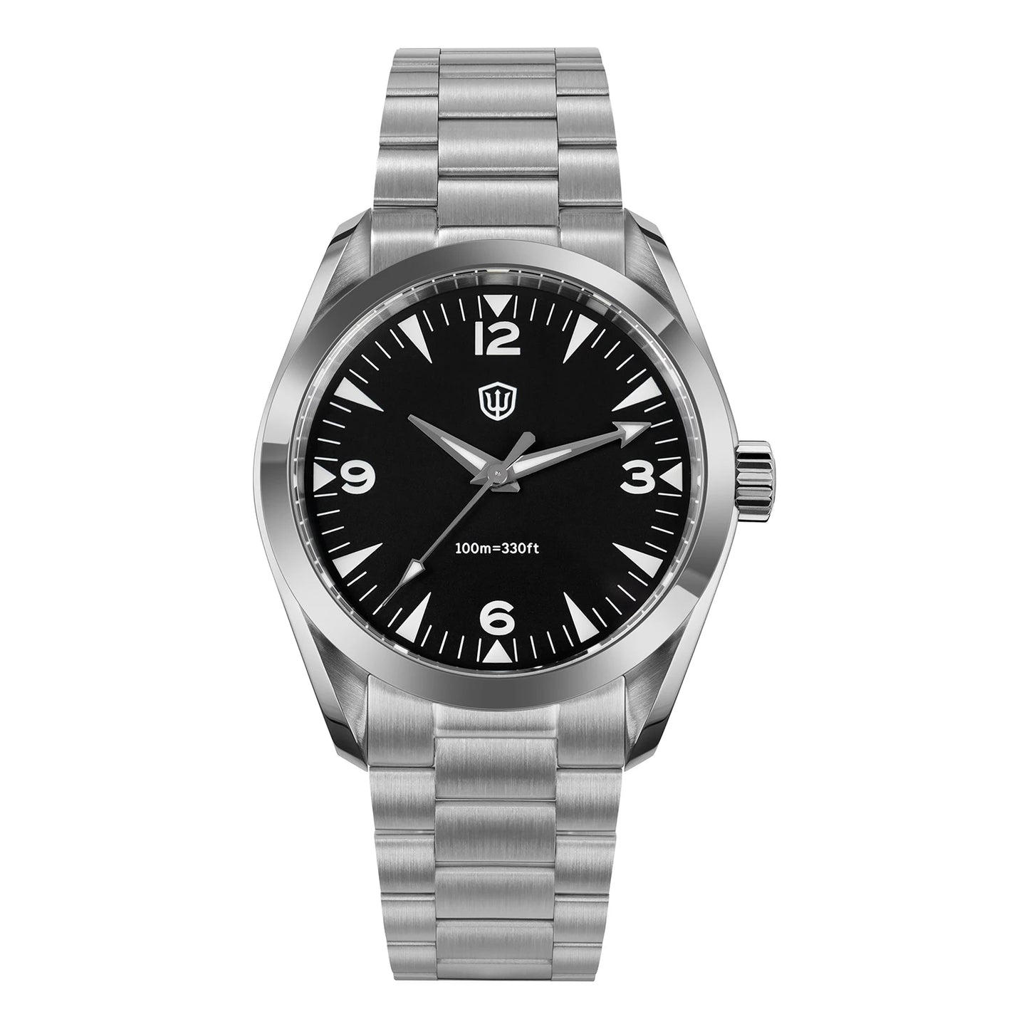 Watchdives WD0006 V2 Watch VH31 Sweep Second Quartz Movement Sapphire Luminous Stainless Steel Watches Waterproof 38mm Watch