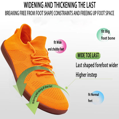 Unisex Minimalist Barefoot Shoes Lightweight Breathable Wide Toe Sneakers for Outdoor Casual Walking