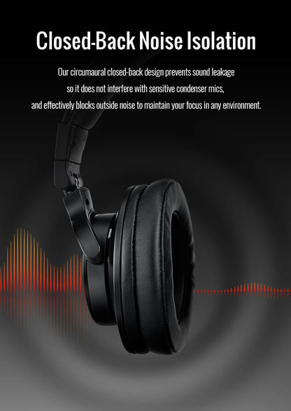 Cuffie da monitoraggio professionali da studio TAKSTAR PRO 70 – Headset over-ear cablato chiuso per produzione musicale, DJ, gaming e registrazione