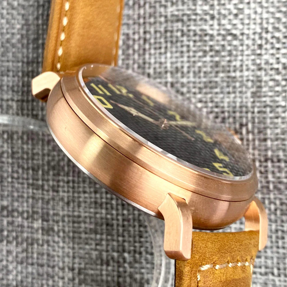 Tandorio 47mm NH35 Diver Men's Automatic Watch CUSN8 Solid Bronze or 316L Steel Case 10ATM Sapphire Crystal Black Dial