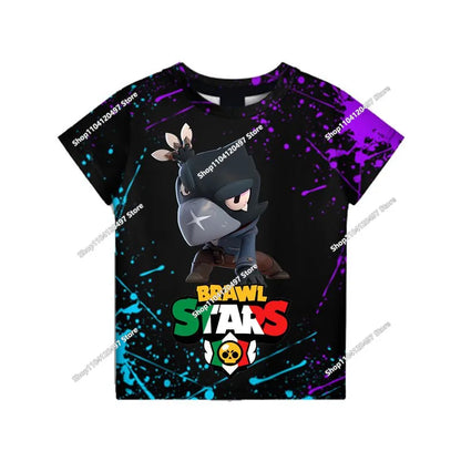 Newest 2026 Brawl Stars 3D Print Tops Cartoon Children Short Sleeve T-shirt Summer Popluar Men Funny Tees