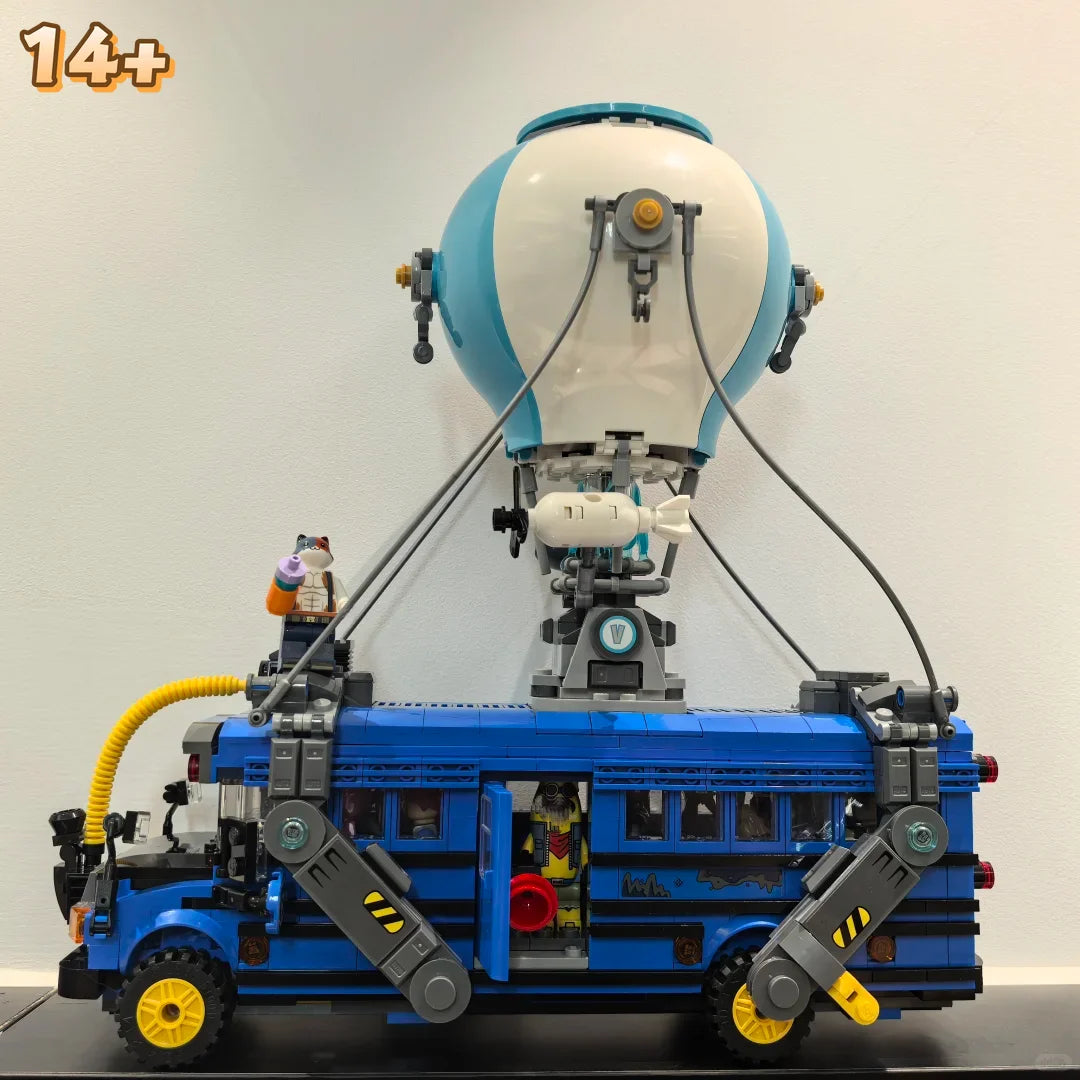 Neues 954-teiliges Battle Bus Automodell 77073 aus beliebten Spielen – Baustein-Puzzle-Modell, Spielzeug für Geburtstags- und Weihnachtsgeschenke