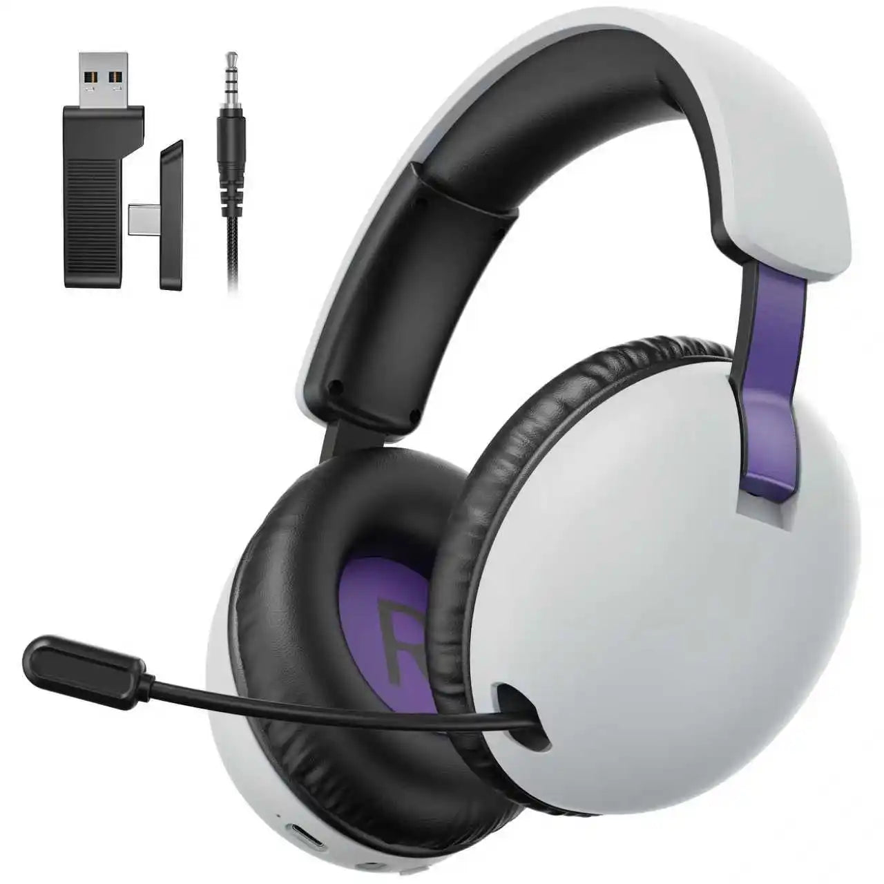 Acinaci BL500 Wireless Gaming Headset 2.4G Bluetooth 5.3 & Wired – Noise-Cancelling Mic, 30H Battery, 50mm Drivers for PC, PS5, PS4