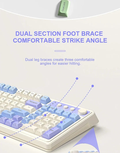 AULA S99 Keyboard 3-Mode Wireless Bluetooth Wired RGB Ergonomic 99-Key Typing Mute Gaming Keyboard Custom PC Accessories Gifts