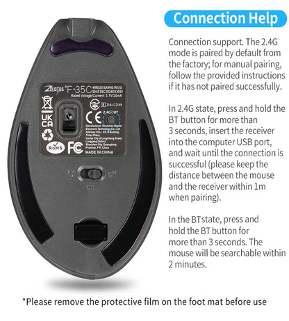 Rato vertical sem fios recarregável com ecrã — rato ergonómico gaming programável de 6 botões para jogador em desktop