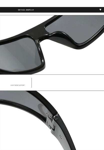 2pcs Luxury Headband Sunglasses Internet Celebrity Personalized Street Photography Concave Styling Outdoor UV Resistant Glasses