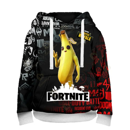 Sudaderas con capucha Fortnite Peely estampadas, nuevo diseño, para hombre, mujer y niños, manga larga, moda casual, estilo streetwear, pullovers