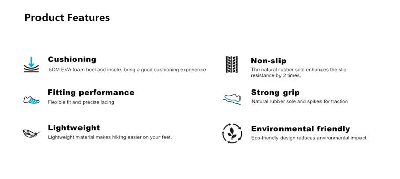 HUMTTO Vandringsskor för kvinnor Slitstarka utomhussportskor för kvinnor Snörskor för klättring och vandring 110609B