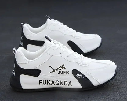 Vattentäta sneakers i PU-läder för män, lediga sportskor, lätta, andningsbara, platta och halkfria tennisskor, Zapatillas Hombre