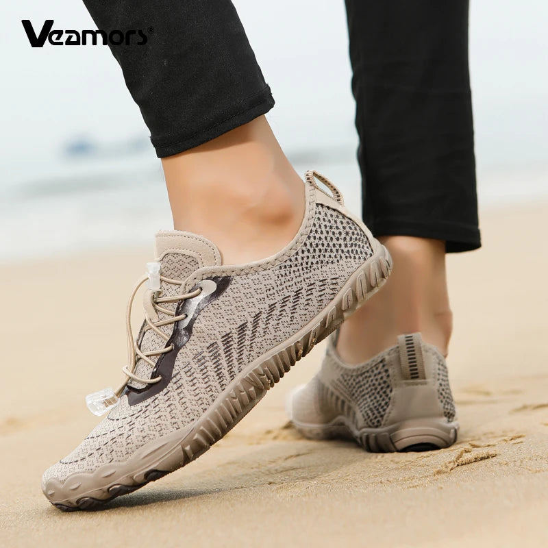 Quick Dry Aqua Shoes for Men Women Breathable Non-slip Water Sneakers Barefoot Soft Sole Wading Footwear for Swimming Beach
