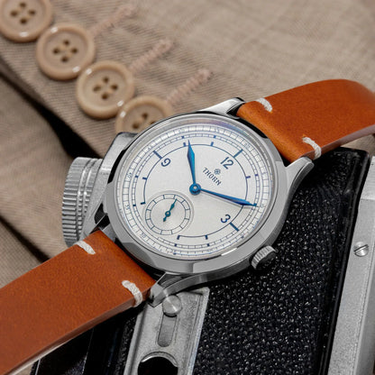 THORN T001 Quartz Watch 316L Stainless Steel Sapphire Crystal Waterproof Grilled Blue Hands Fashion Business Men WomenWatch