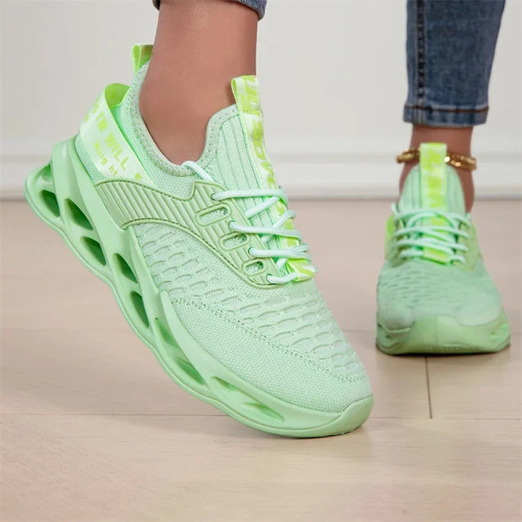 Rosa fritidssneakers för damer och herrar Blade-skor storlek 46 Lätta, andningsbara löparskor för herrar Sportiga sneakers i mesh