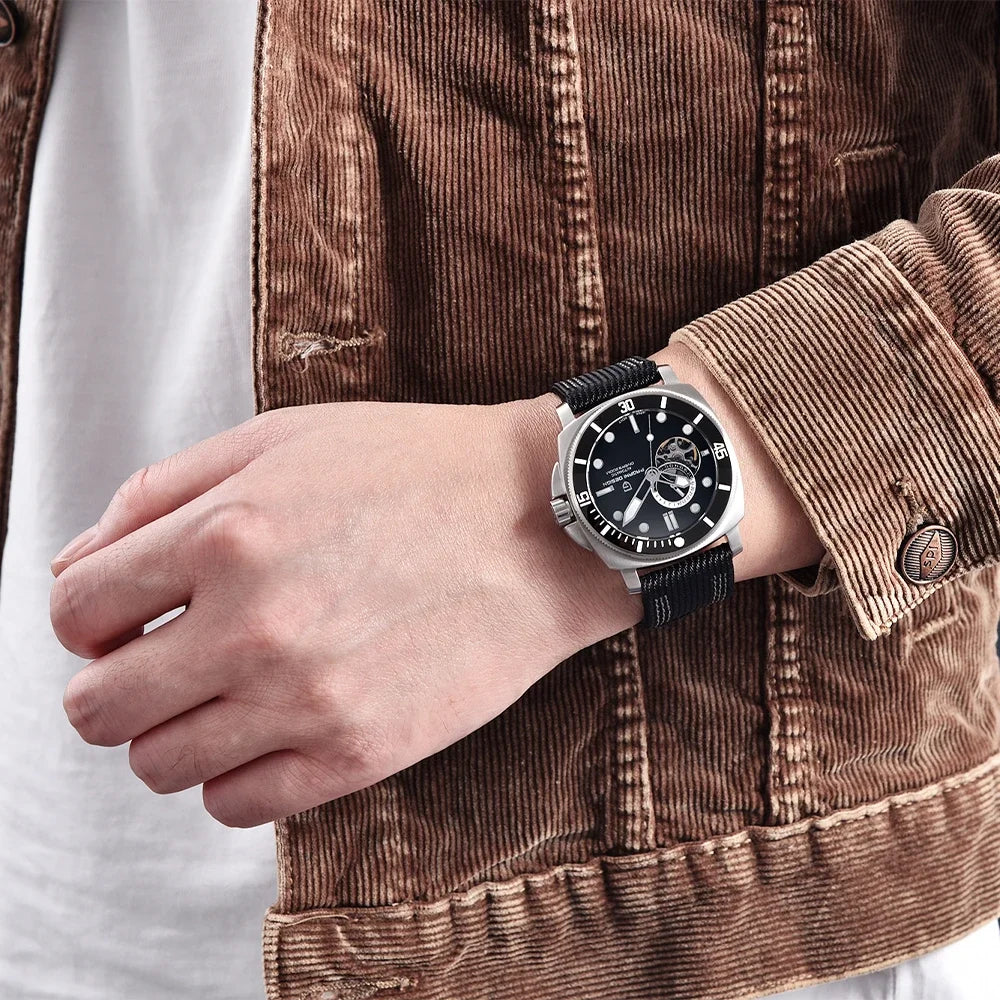 PAGANI DESIGN 2026 Original 43MM Men's Automatic Mechanical Watch NH39 200M Waterproof AR Sapphire Mirror Watches For Men ﻿