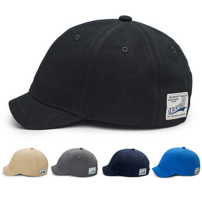 Trumpas kraštas, medvilninė beisbolo kepurė, vyrams ir moterims, kasdieniška, vintage stiliaus „Dad Hat“, reguliuojama, „Trucker“ stiliaus, žemo profilio kepurė su nailono užsegimo juostele