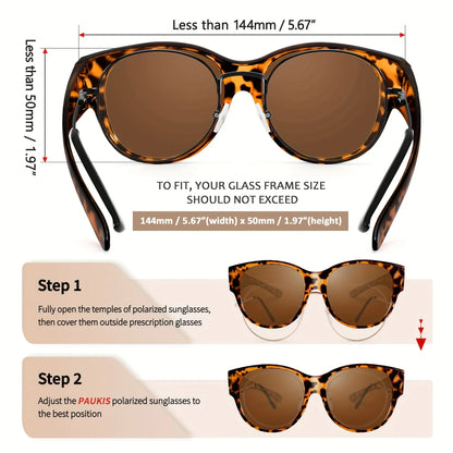 Polarized Sunglasses Fit Over Glasses, Sunglasses for Women to Go Over Glasses Lightweight-SG0179