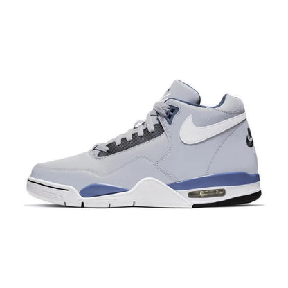 Nike Flight Legacy Comfortable and Versatile Mid-Top Retro Basketball Shoes Men's White/Blue BQ4212-103