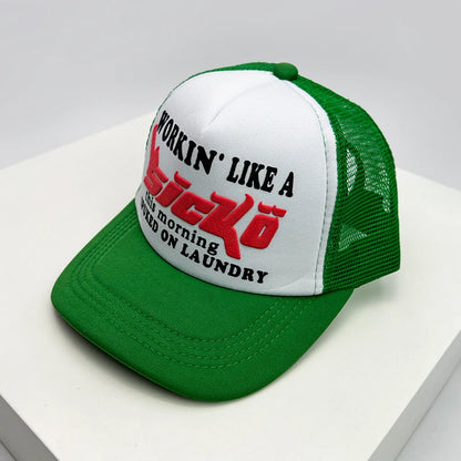 Kšiltovky ve stylu amerických kšiltovek s potiskem Cruise Anime New Letter Mesh Trucker – sluneční, prodyšné baseballové kšiltovky pro muže i ženy, univerzální módní kousek