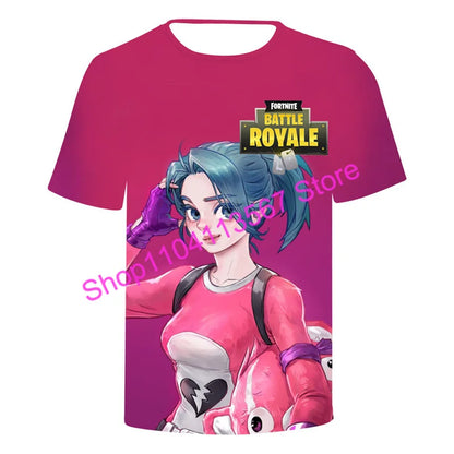 Christmas 3D T-shirt Zero Triggerfish F-Fortnited T Shirt Competitive Game Streetwear Kids Boys and Girls Harajuku Teen Tees