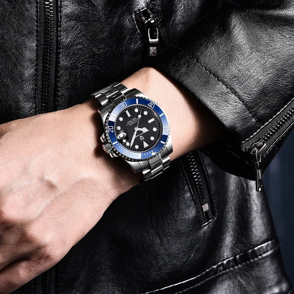 PAGANI DESIGN Men's Automatic Mechanical Watch PD1661 8215 Dive Stainless Steel Waterproof Clock Sapphire Reloj Hombre