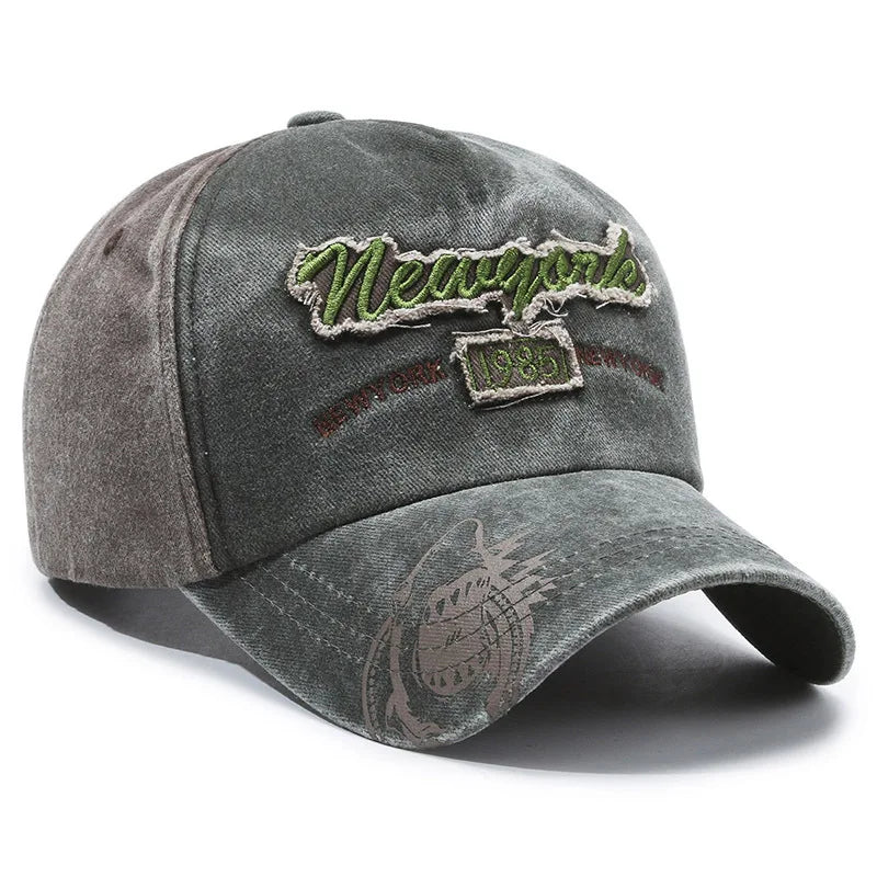 New Hat Spring and Summer European and American Sunscreen Baseball Cap Men's Washed Old Outdoor Casual Cap Women's Retro Sun Hat