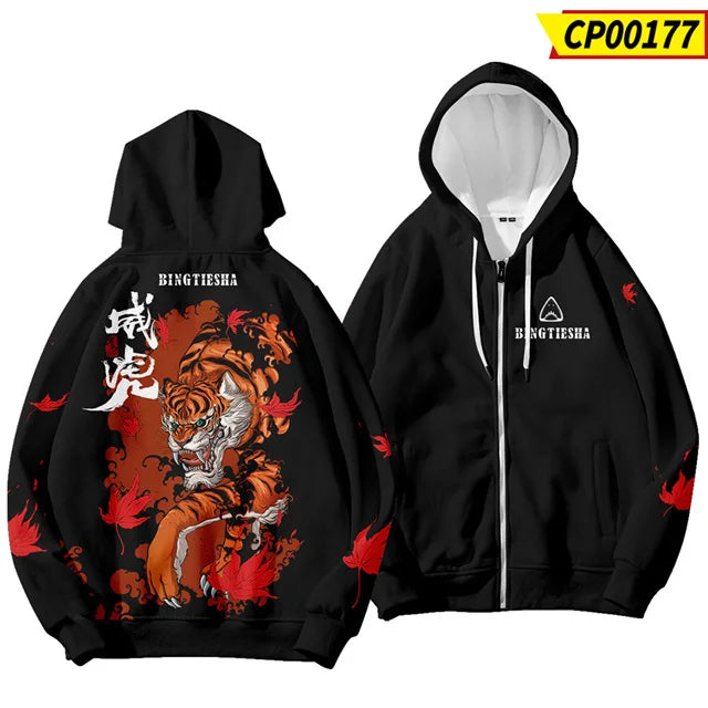 Sudaderas con capucha para hombre y niños, ropa de Año Nuevo chino con estampado 3D de dragón, moda streetwear cool, top con capucha