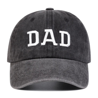 2PCS Unisex DAD MOM Letter Embroidery Wash Baseball Caps Spring and Autumn Outdoor Adjustable Casual Hats Sunscreen Hat