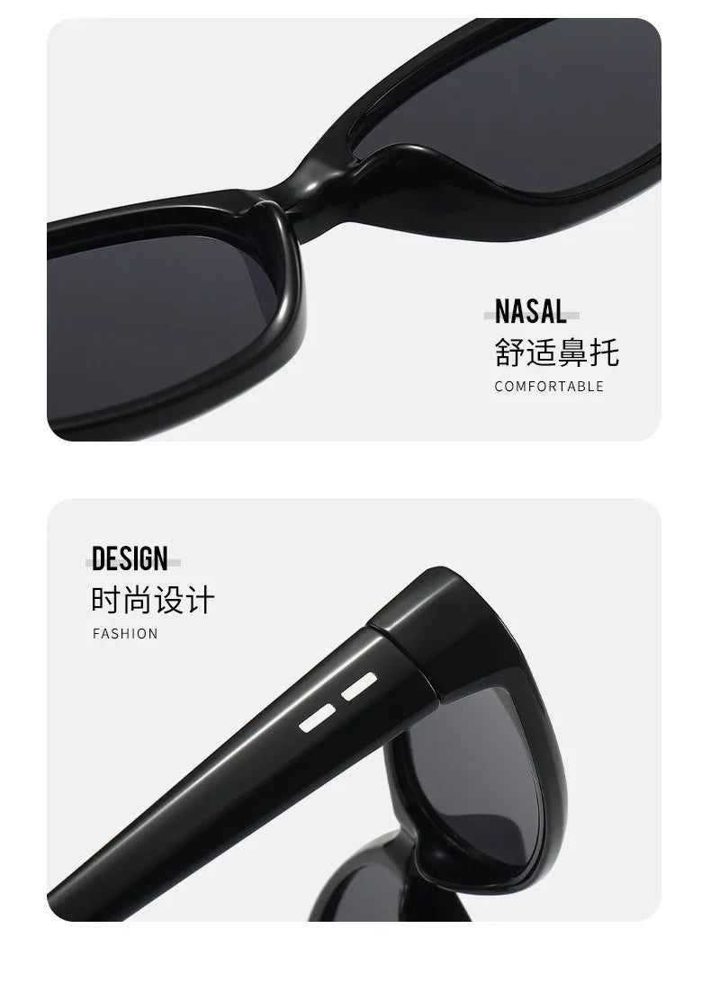 Retro Oval Sunglasses for Women Men Chic Cat Eye Y2K Designer UV400 Sun Glasses Outdoor Sports Eyewear Hiking Cycling Shades
