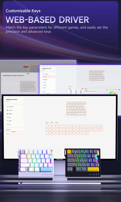 AJAZZ AK029 Wired One-Handed Gaming Keyboard with HE Magnetic Switch, 8000Hz RGB Mini Mechanical Keyboard, 29 Keys for PC Gaming