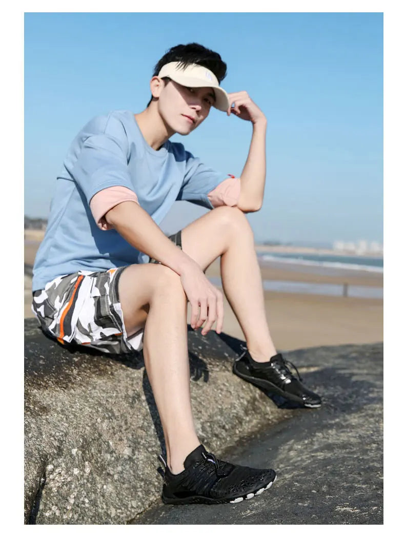 EOCENE Barfuß-Outdoor-Sportschuhe für Herren und Damen, schnell trocknende Aqua-Schuhe für Strand, Schwimmen, Fitness, Waten, Wandern und Radfahren