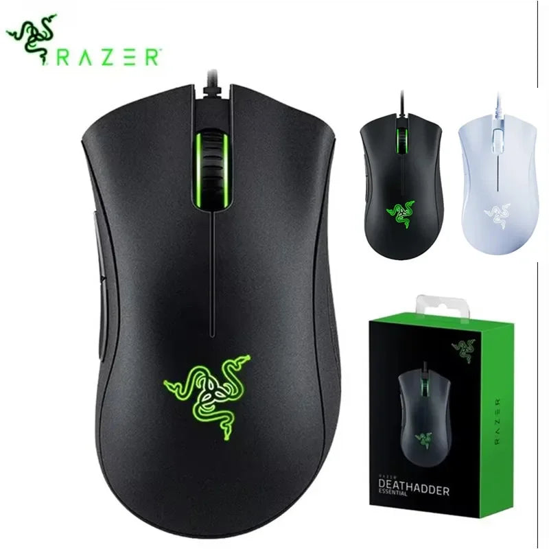 Razer DeathAdder Essential kablet gamingmus / kablet mus 6400DPI 5 uafhængige knapper til bærbar PC Gamer