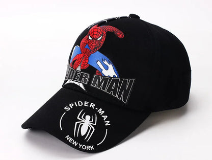 Marvel Anime figurka Spider-Man kreslená baseballová čepice bavlna polyester čepice s kšiltem pro chlapce a dívky čepice a doplňky k hlavě dětský dárek k narozeninám