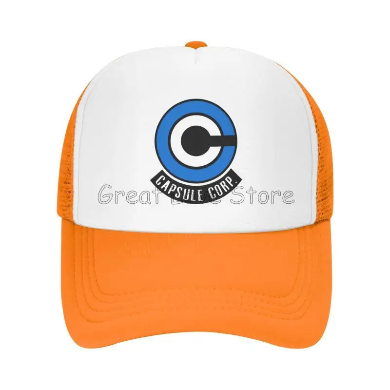 Capsule Corp Κασκέτα μπέιζμπολ με πλέγμα Unisex Καπέλο Trucker Hip-Hop Καπέλο Anime DBZ Dad Hat Ρυθμιζόμενο καπέλο αγώνων Καλοκαιρινά καπέλα Trucker Snapback