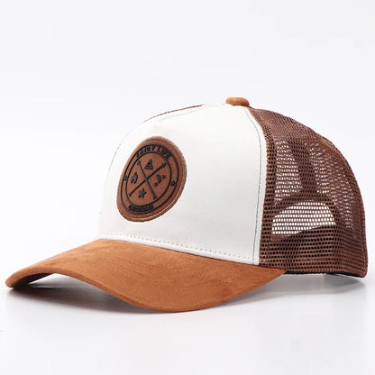 Letní síťovaná baseballová čepice pro ženy a muže s písmenkovou nášivkou, snapbacková čepice, ležérní, prodyšná, unisex, street, hip hop, trucker čepice