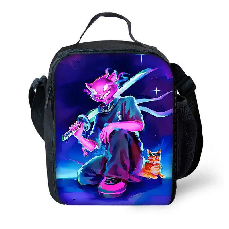 Trendiger Gaming-Schulrucksack für Kinder mit Lunchbags, Design-F-FortniteS Federmäppchen, Schultaschen für Jungen und Mädchen, ideales Geschenk