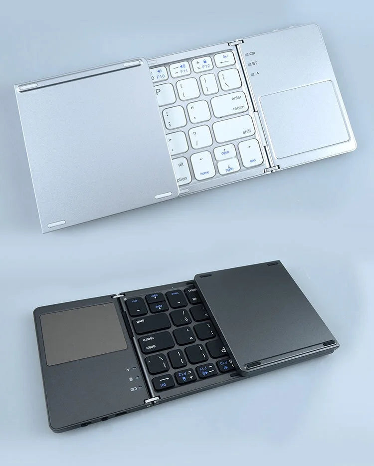 Wireless Folding Keyboard Bluetooth Keyboard With Touchpad For Windows, Android, IOS, Phone, Multi-Function Button Mini Keyboard