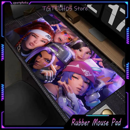 Tappetino mouse grande Overwatch per PC gamer, tappetino da scrivania esteso, tastiera rosa cute, accessori gaming per laptop, tappeto kawaii HD