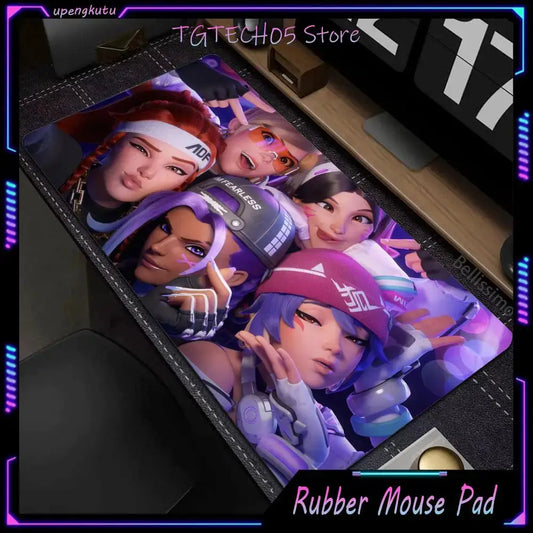 Mouse Pad de birou mare Overwatch pentru PC gaming, covoraș extins pentru tastatură Cute Pink, accesorii gaming pentru laptop, Desk Mat Kawaii HD
