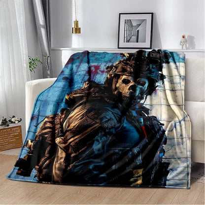 29 Style New Call of Duty COD Ghost Simon Gun Games Blanket,Soft Throw Blanket for Home Bedroom Bed Sofa Travel Cover Kids Gift