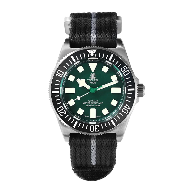 Tactical Frog FXD V4 Mechanische Uhr NH35 Automatikwerk Titan-Herrenuhr 200m wasserdicht Saphirglas Leuchtzeiger 42mm Uhr