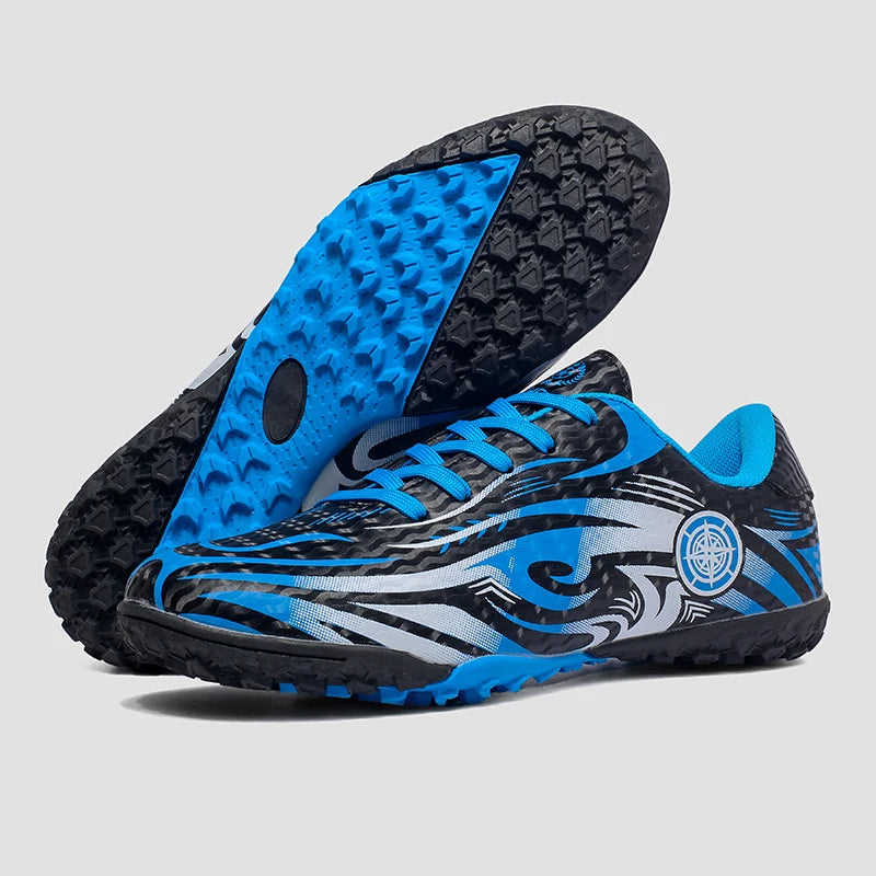 Men Soccer Cleats Comfortable Breathable Boys Football Shoes Lightweight Anti-Slip Training Boots for Grass Turf Outdoor Sports
