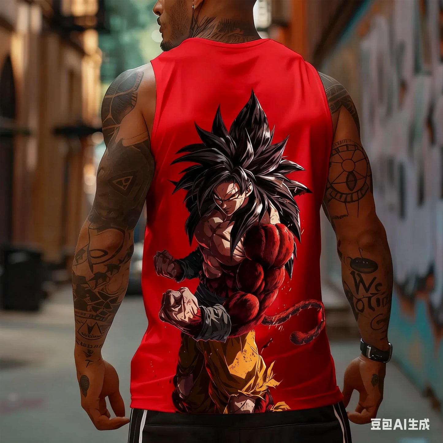 Son Goku Anime Dragon Ball Super Saiyan Harajuku Spring Summer Tank Top Casual Sports Fitness Pure Cotton Sleeveless Shirt Y2K