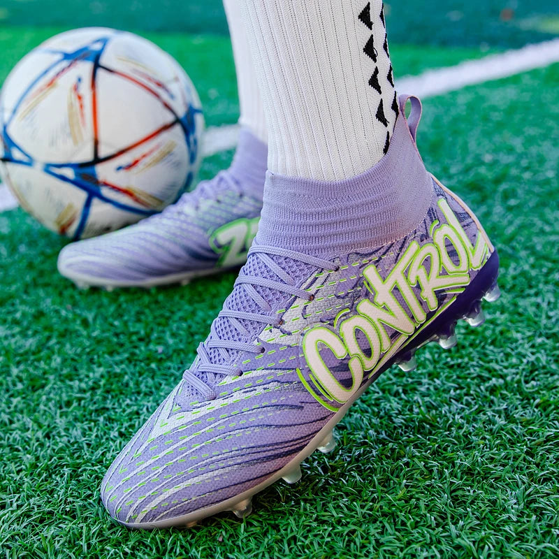 Miesten ja naisten jalkapallokengät ulkokäyttöön, pitävät nappulakengät jalkapallokentälle, ultrakevyet futsal-lenkkarit, TF/FG-piikkipohjaiset jalkapallokengät