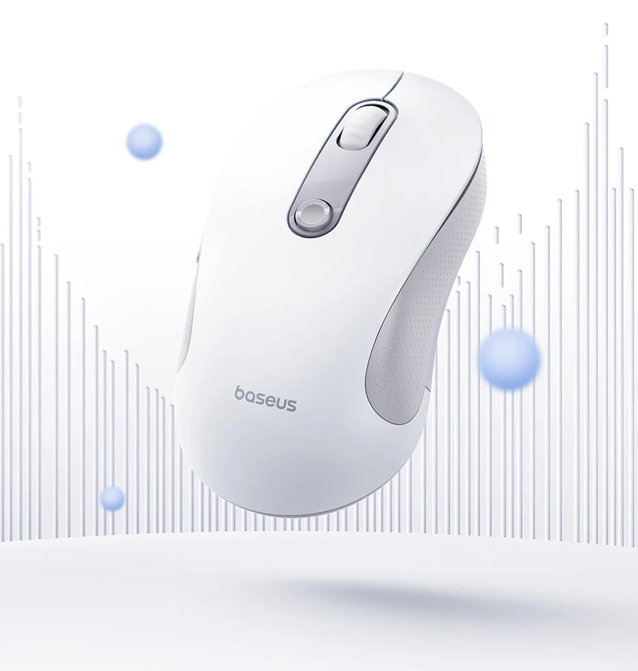 Baseus Wireless Mouse Bluetooth 5.3 2.4GHz Ergonomic 7 Silent Buttons Free Mouse Pad for MacBook Tablet Laptop Computer PC Mice