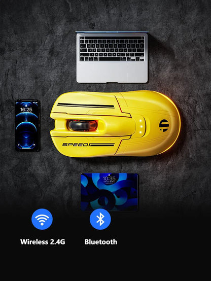 INPHIC Super Racing Car Series kabellose Bluetooth-Gaming-Maus 500mA mit Akkustandsanzeige und anpassbaren Lichteffekten